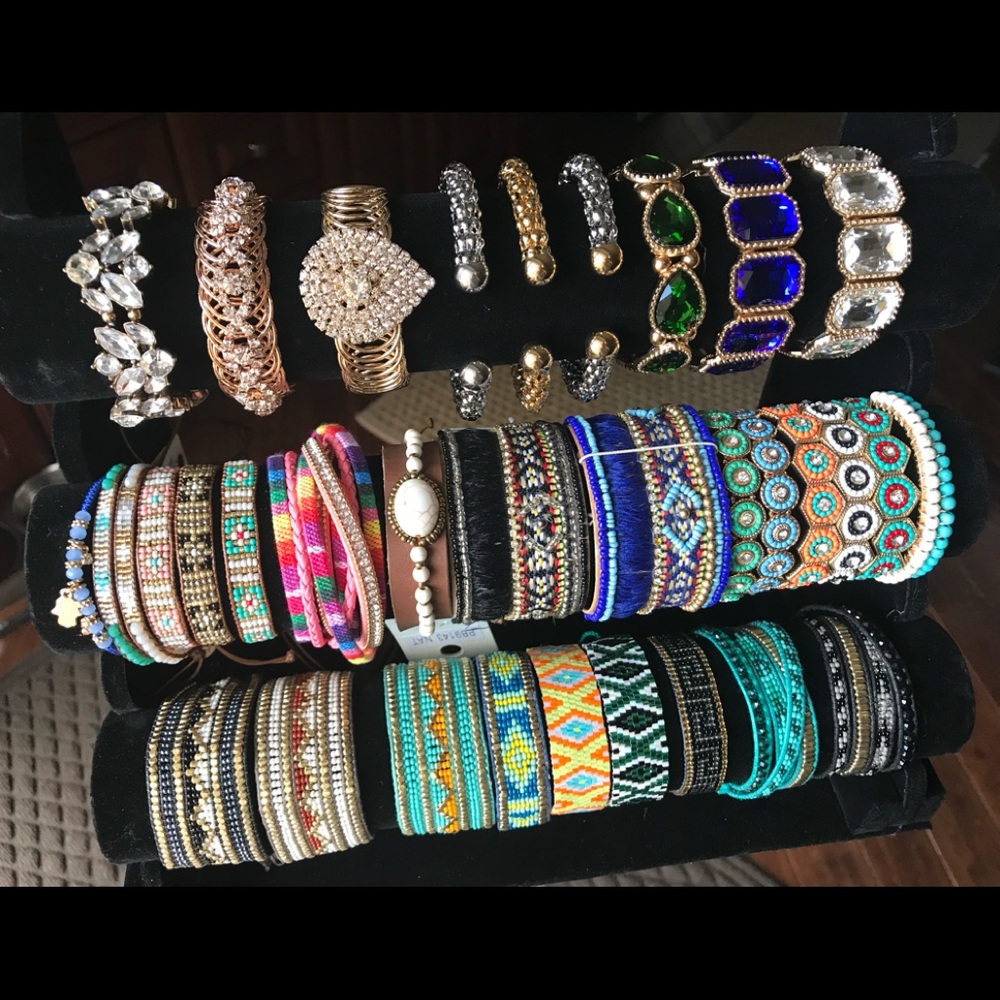 NWT Boutique bracelets, crystal, tassel from $3